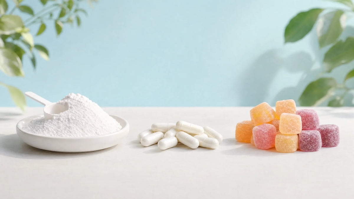 Creatine powder, capsules and gummies compared