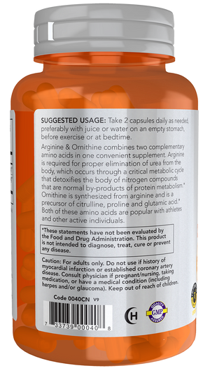 NOW Foods Arginine & Ornithine