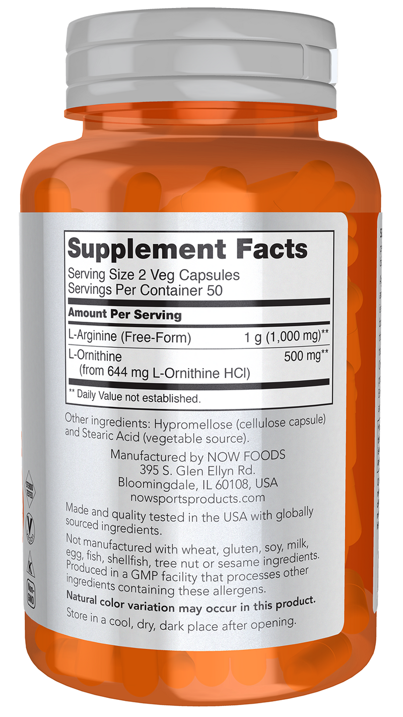 NOW Foods Arginine & Ornithine