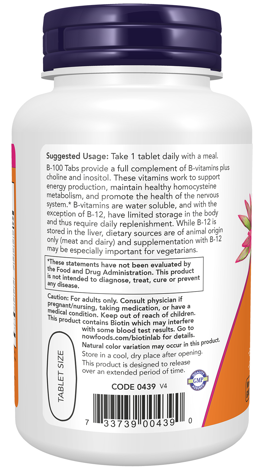 NOW Foods Vitamin B-100 Sustained Release