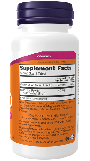 NOW Foods Vitamin C-500 with Rose Hips