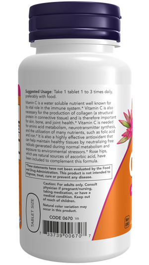 NOW Foods Vitamin C-500 with Rose Hips