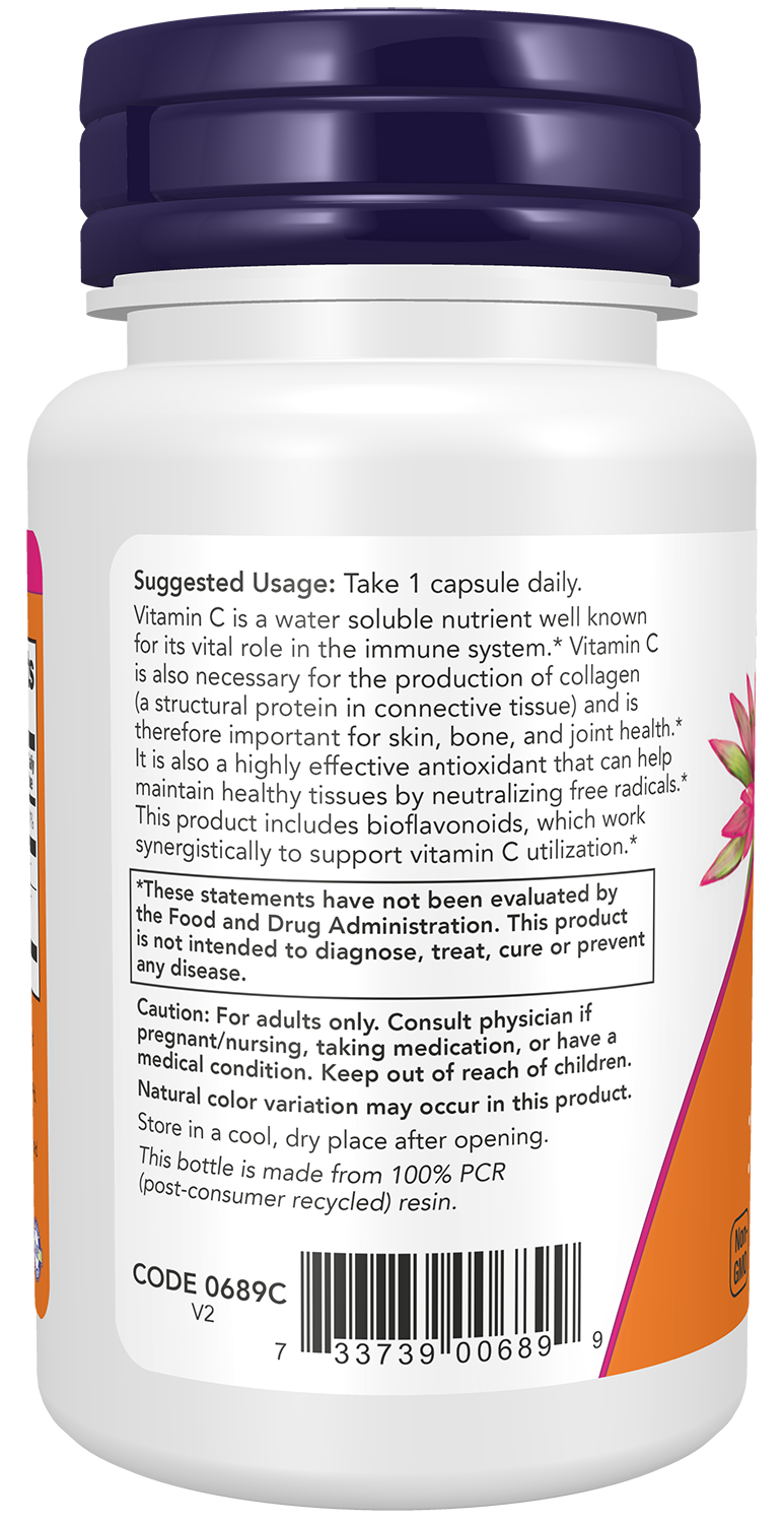 NOW Foods Vitamin C-1000 with 100mg Bioflavonoids