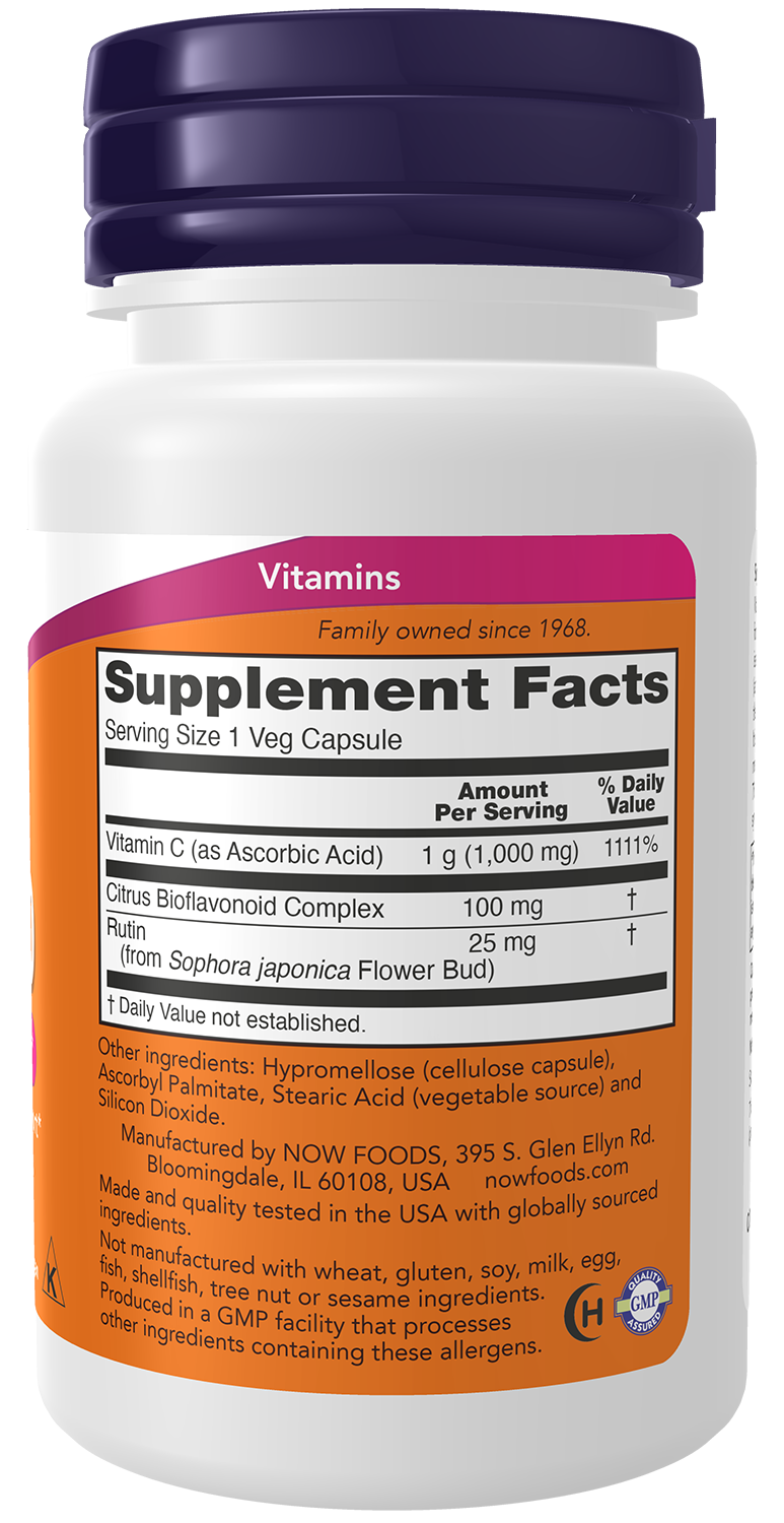 NOW Foods Vitamin C-1000 with 100mg Bioflavonoids