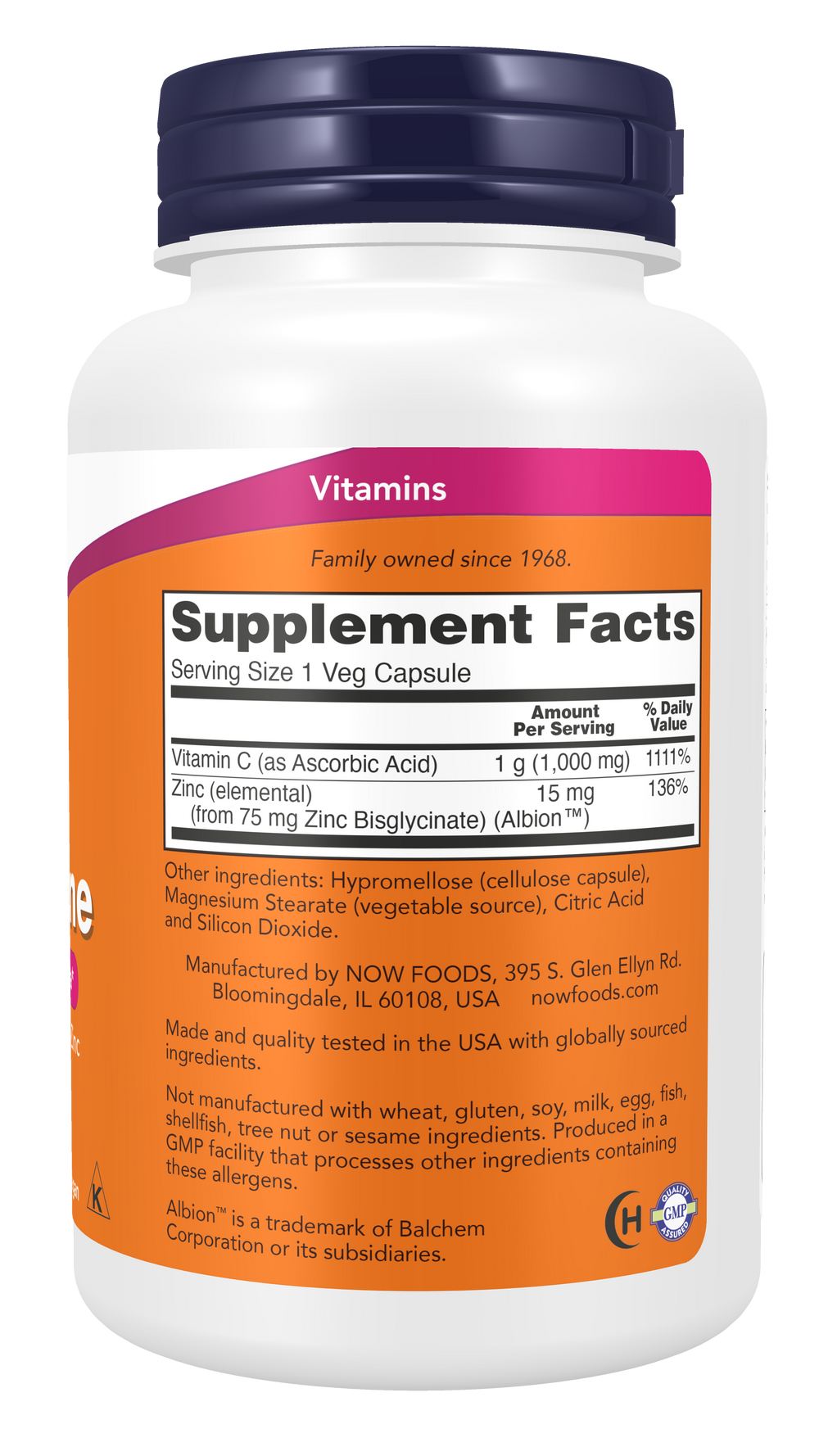 NOW Foods C-1000 Zinc Immune