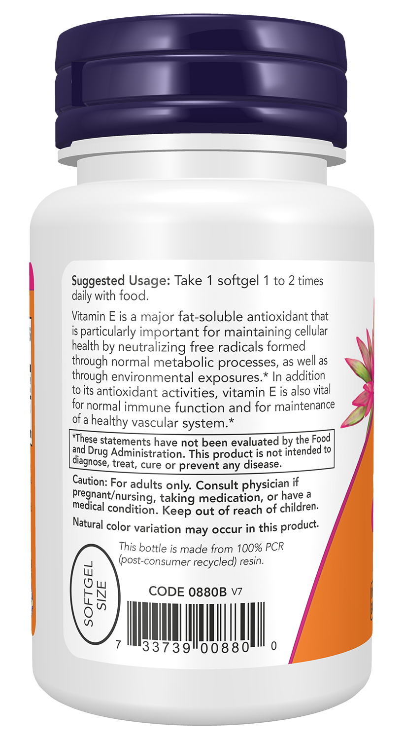 NOW Foods Vitamin E-200 with Mixed Tocopherols