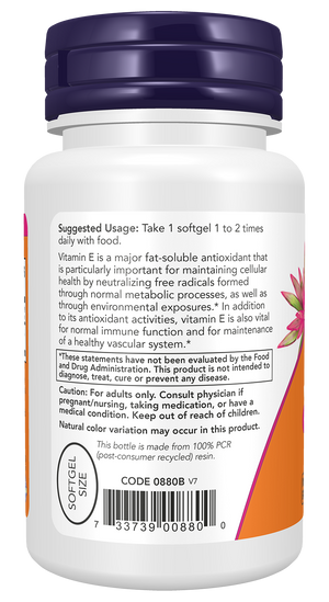 NOW Foods Vitamin E-200 with Mixed Tocopherols