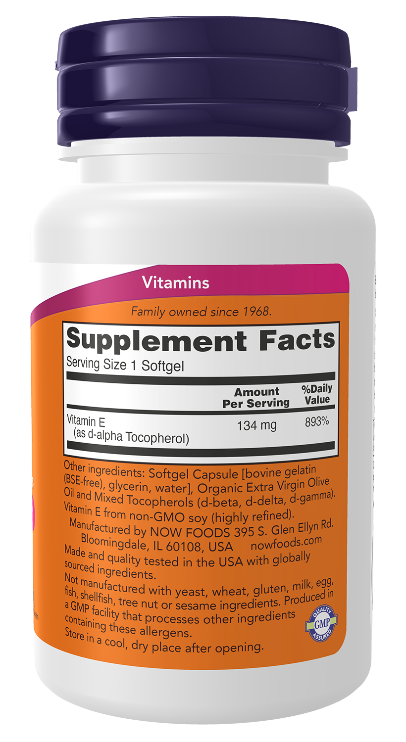 NOW Foods Vitamin E-200 with Mixed Tocopherols