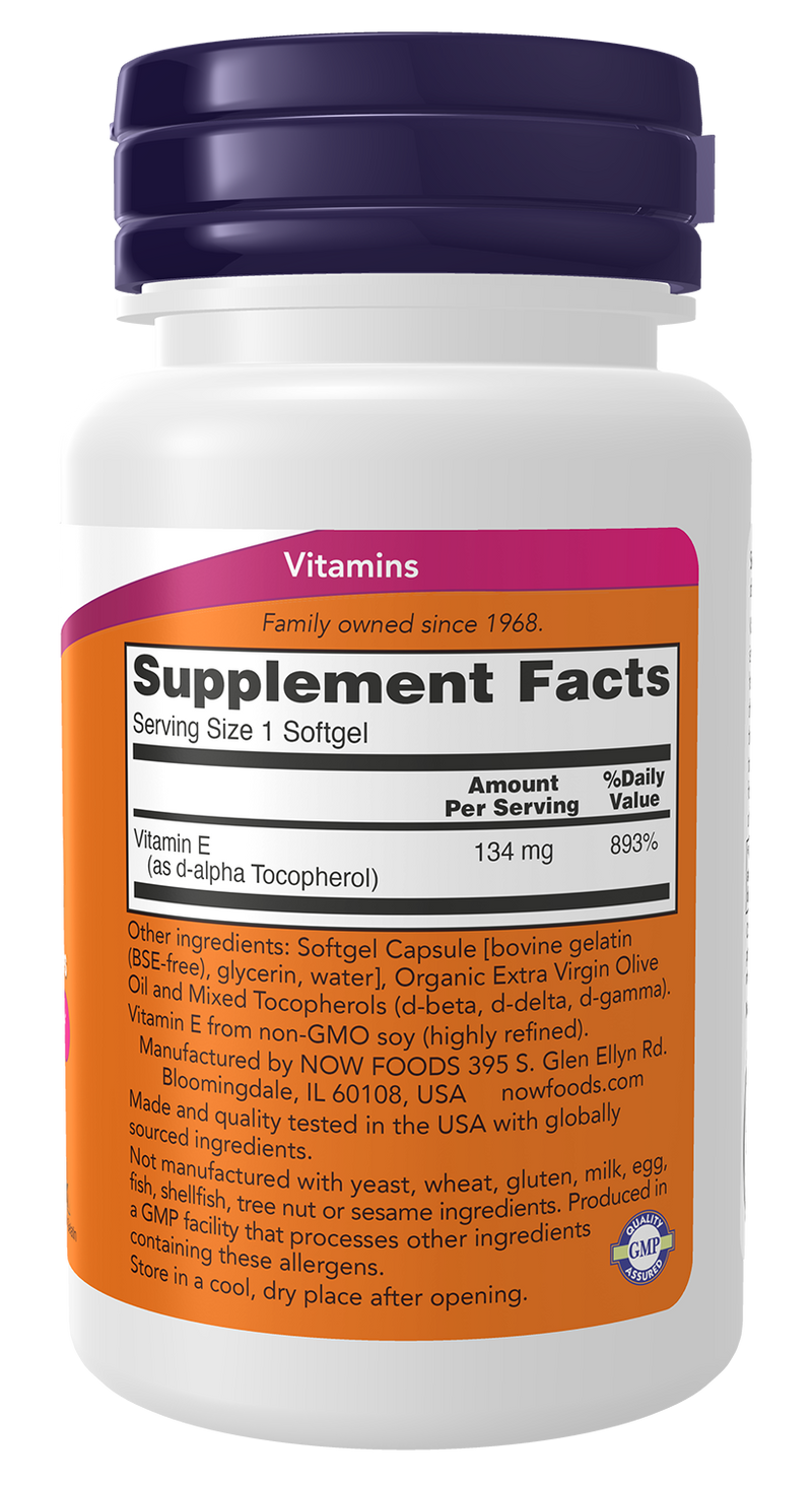 NOW Foods Vitamin E-200 with Mixed Tocopherols