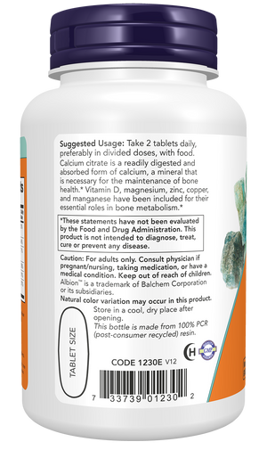 NOW Foods Calcium Citrate with Minerals & Vitamin D-2