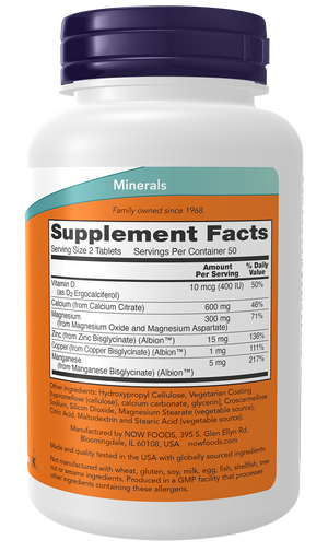 NOW Foods Calcium Citrate with Minerals & Vitamin D-2