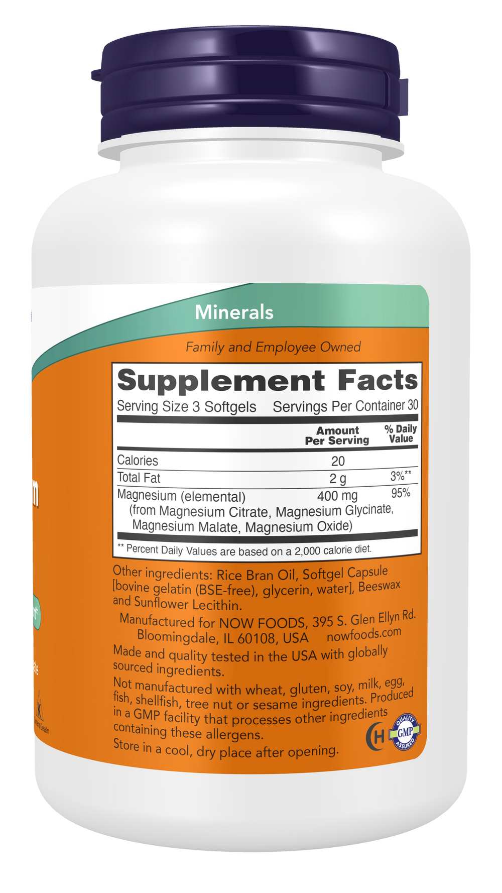 NOW Foods Magnesium Citrate Softgels