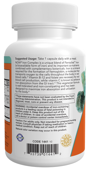 NOW Foods Iron Complex Caps