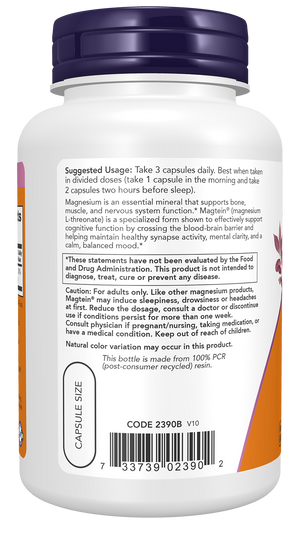 NOW Foods Magtein Magnesium L-Threonate