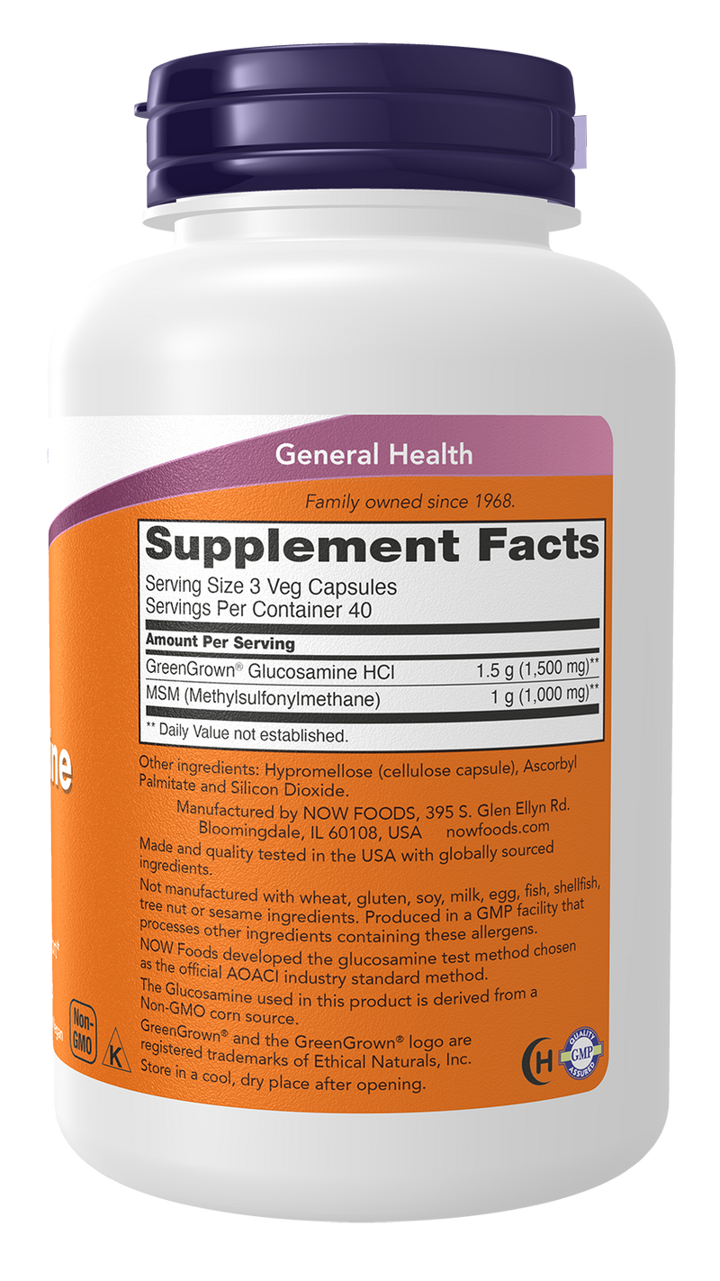 NOW Foods Glucosamine & MSM Vegetarian