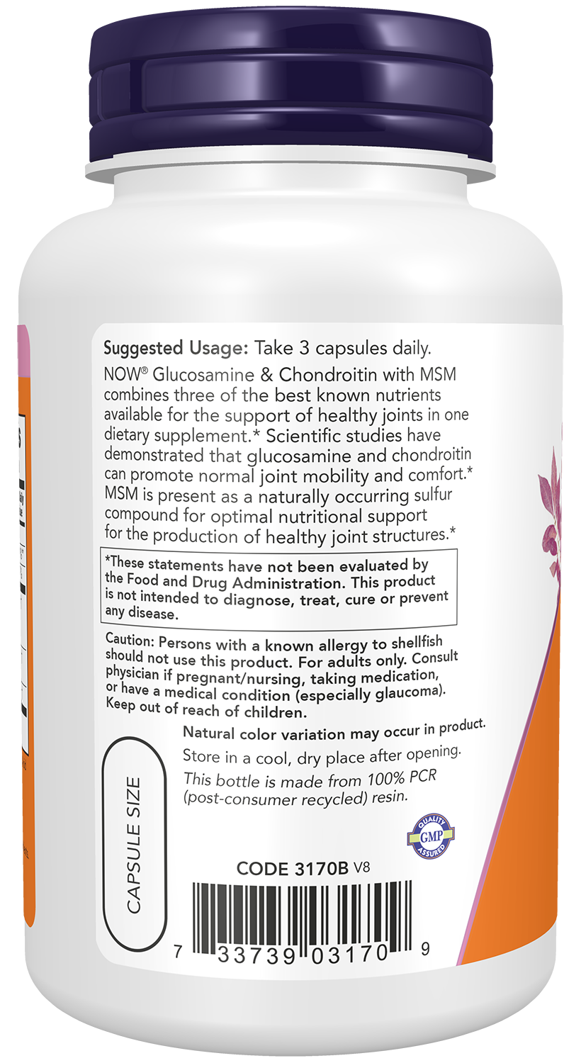 NOW Foods Glucosamine & Chondroitin with MSM