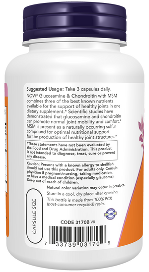 NOW Foods Glucosamine & Chondroitin with MSM