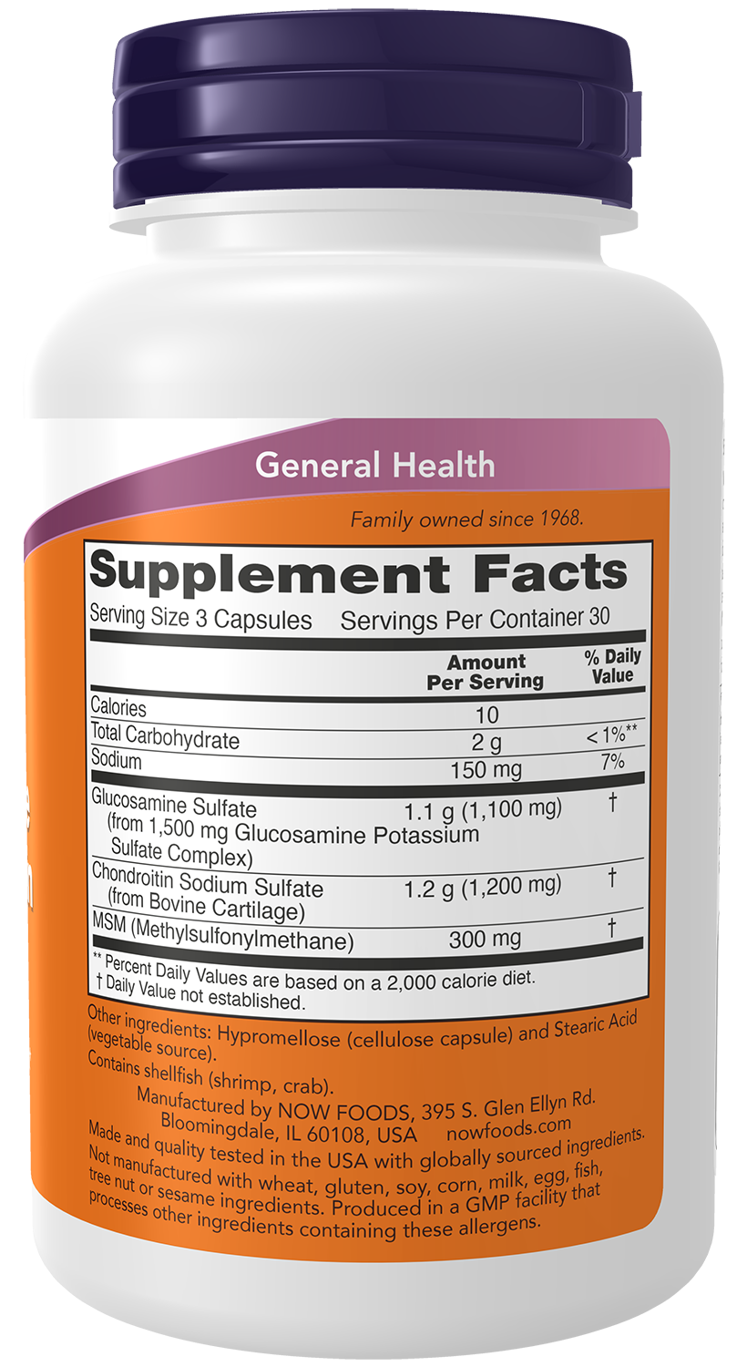 NOW Foods Glucosamine & Chondroitin with MSM