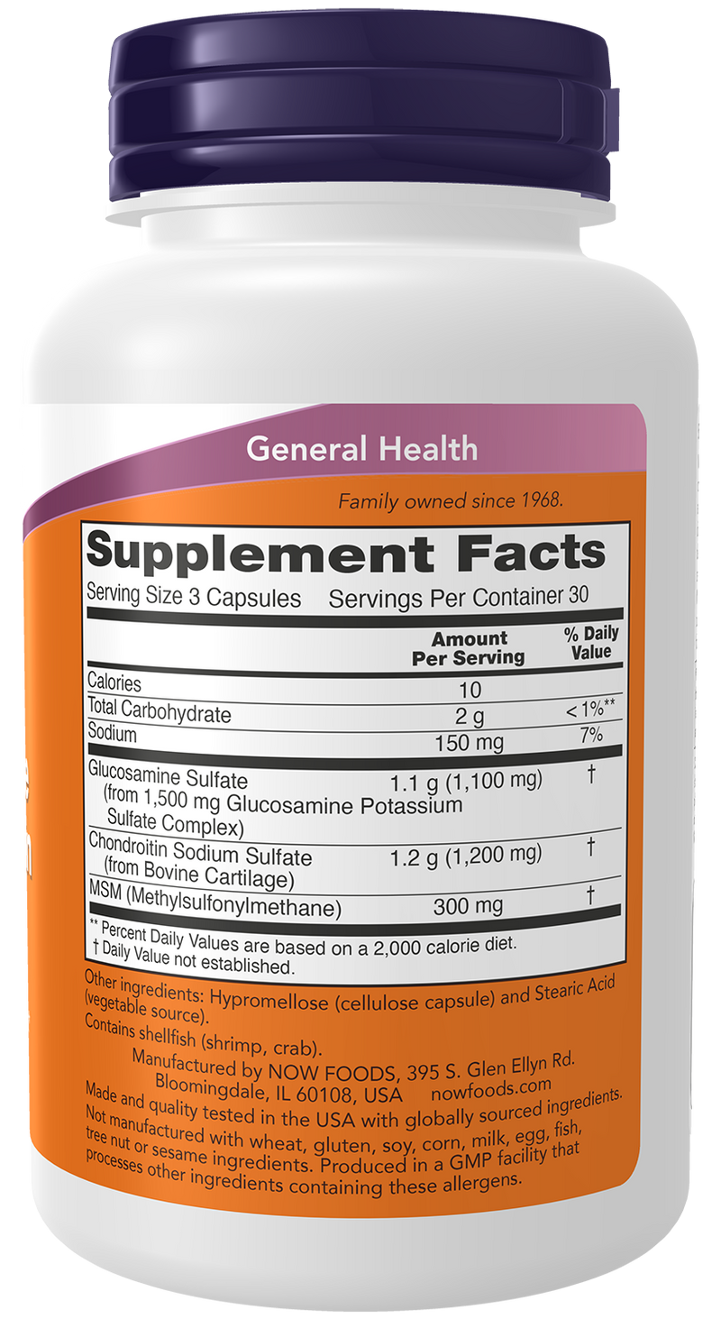 NOW Foods Glucosamine & Chondroitin with MSM