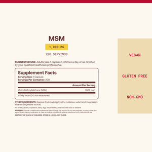 Jarrow Formulas MSM (Methyl-Sulfonyl-Methane)