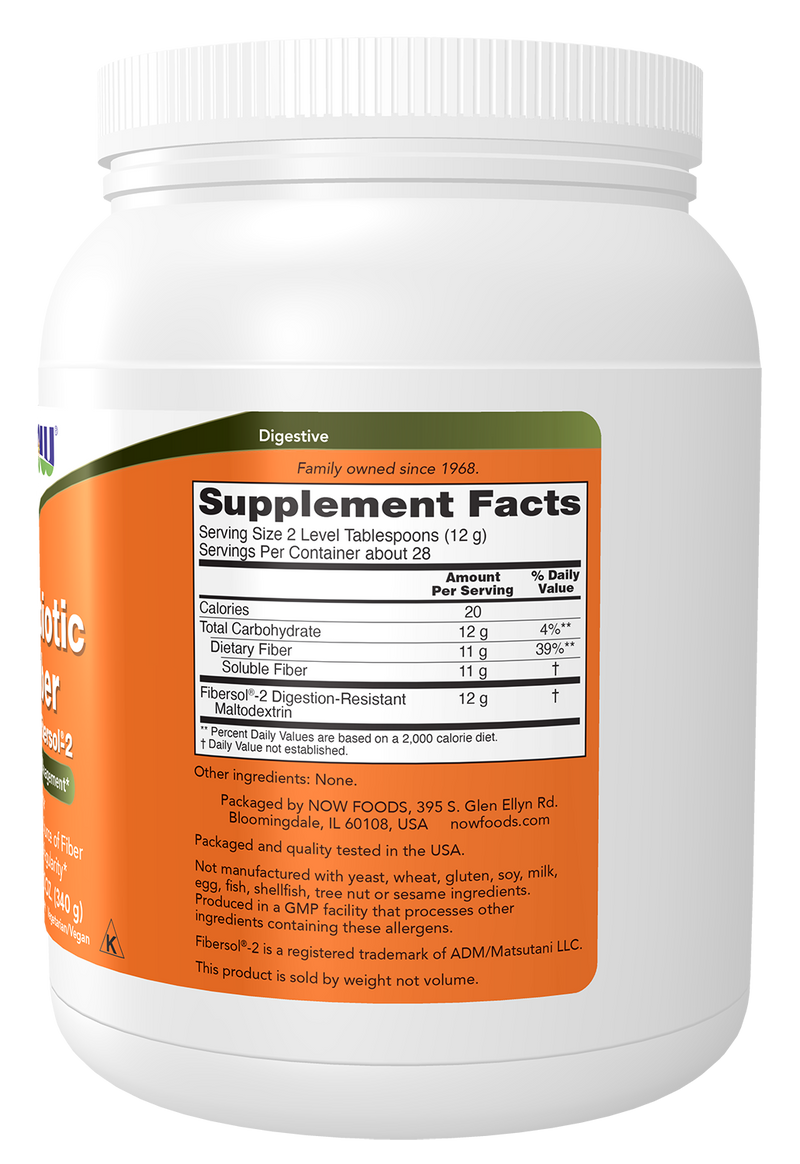 NOW Foods Prebiotic Fiber with Fibersol-2