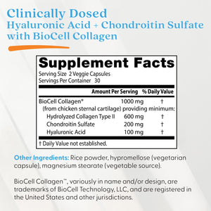 Doctor's Best Hyaluronic Acid + Chondroitin Sulfate with BioCell Collagen