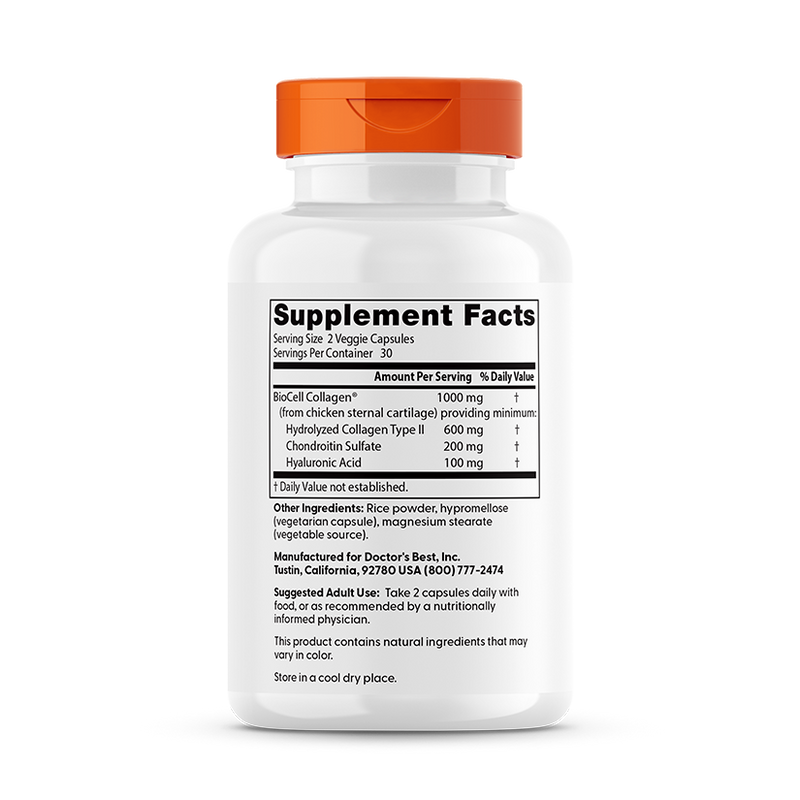 Doctor's Best Hyaluronic Acid + Chondroitin Sulfate with BioCell Collagen