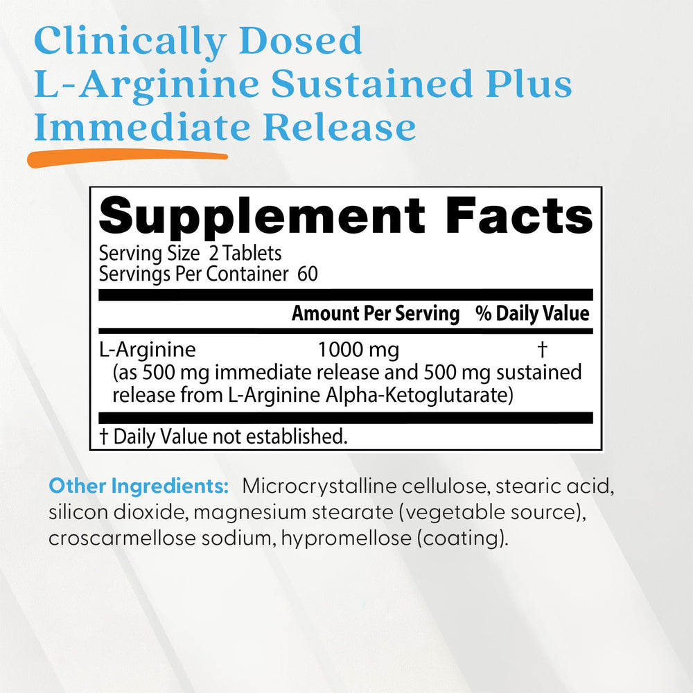 Doctor's Best L-Arginine - Sustained + Immediate Release