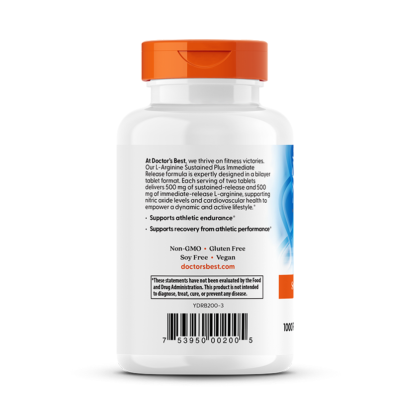 Doctor's Best L-Arginine - Sustained + Immediate Release