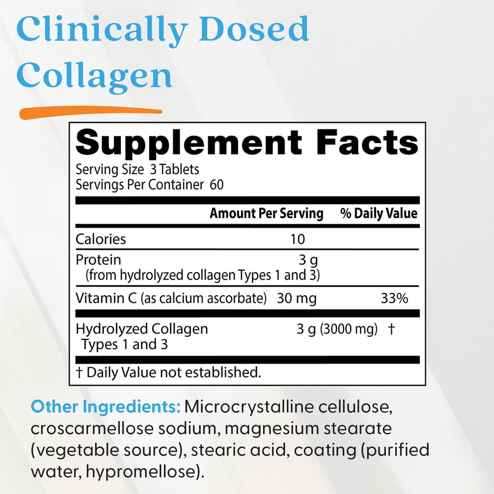 Doctor's Best Collagen Types 1 and 3 with Peptan and Vitamin C