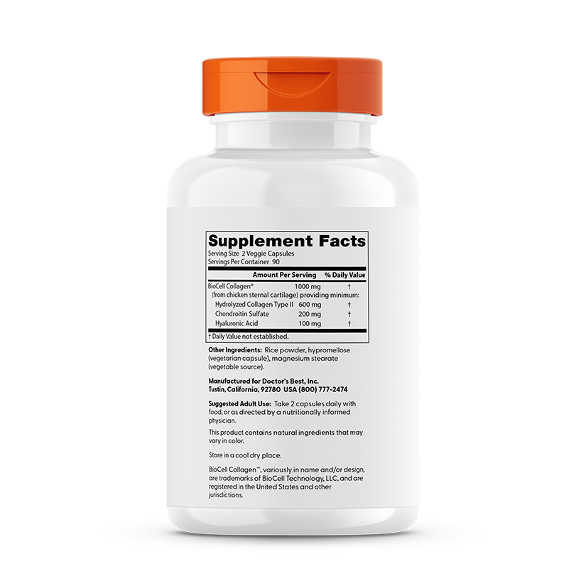 Doctor's Best Hyaluronic Acid + Chondroitin Sulfate with BioCell Collagen