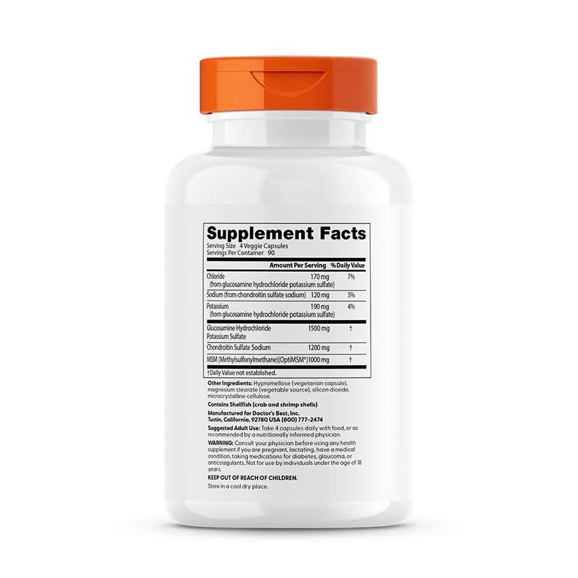 Doctor's Best Glucosamine Chondroitin MSM with OptiMSM