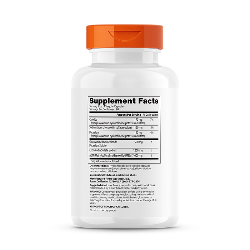 Doctor's Best Glucosamine Chondroitin MSM with OptiMSM