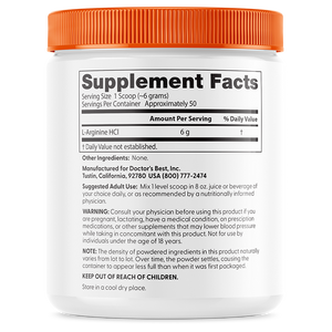 Doctor's Best Pure L-Arginine Powder