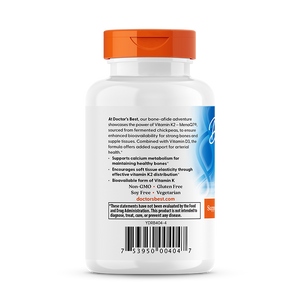 Doctor's Best Natural Vitamin K2 MK7 with MenaQ7 plus D3