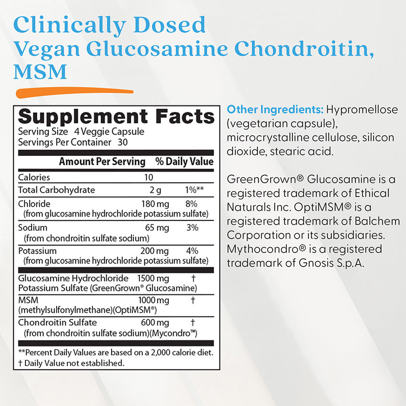 Doctor's Best Vegan Glucosamine & Chondroitin & MSM