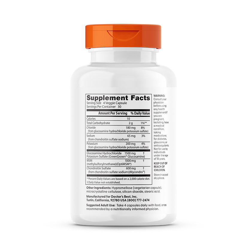 Doctor's Best Vegan Glucosamine & Chondroitin & MSM