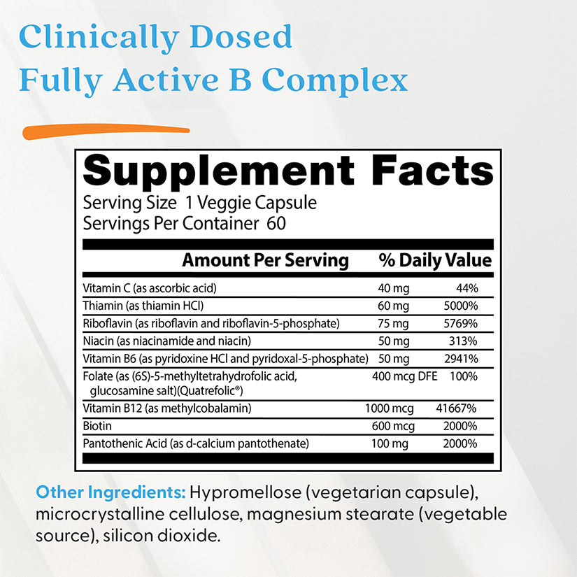 Doctor's Best Fully Active B-Complex with Quatrefolic