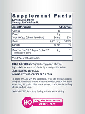 NeoCell Grassfed Collagen Peptides + Vitamin C & Biotin