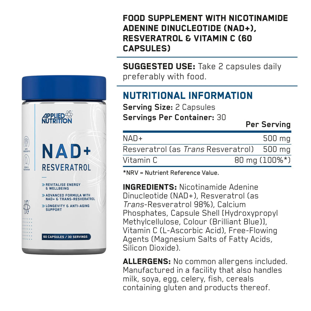 Applied Nutrition NAD+ Resveratrol