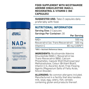 Applied Nutrition NAD+ Resveratrol