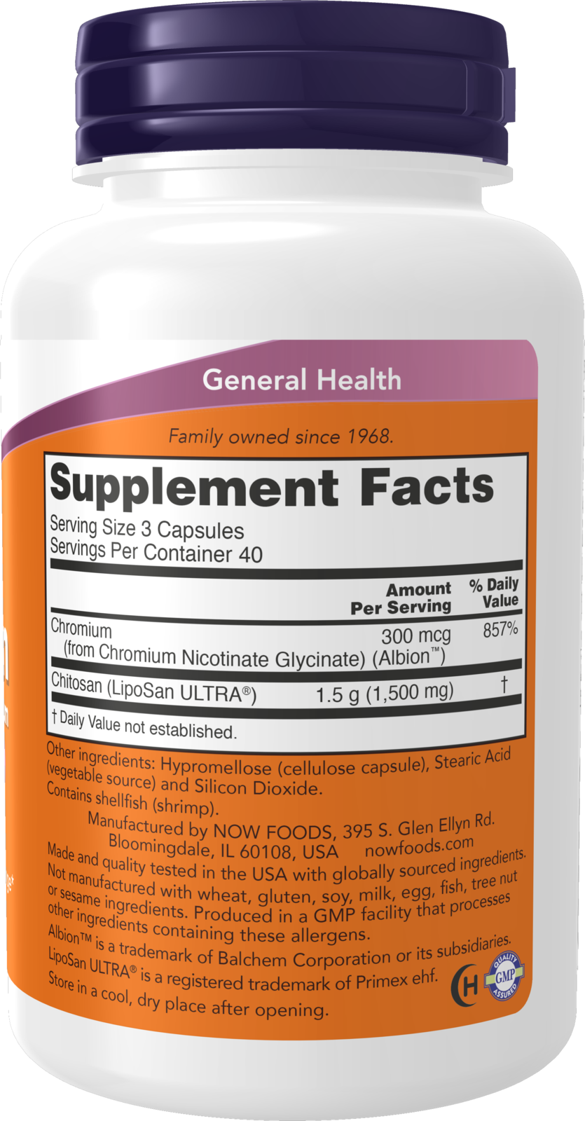 NOW Foods Chitosan Plus Chromium