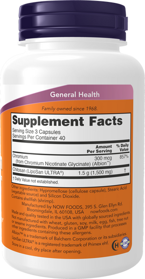 NOW Foods Chitosan Plus Chromium
