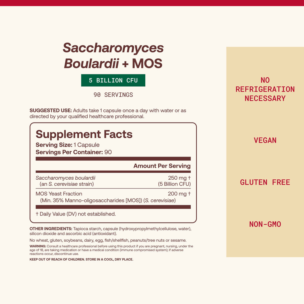 Jarrow Formulas Saccharomyces Boulardii + MOS