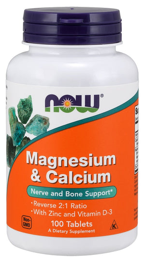 NOW Foods Magnesium & Calcium with Zinc and Vitamin D3