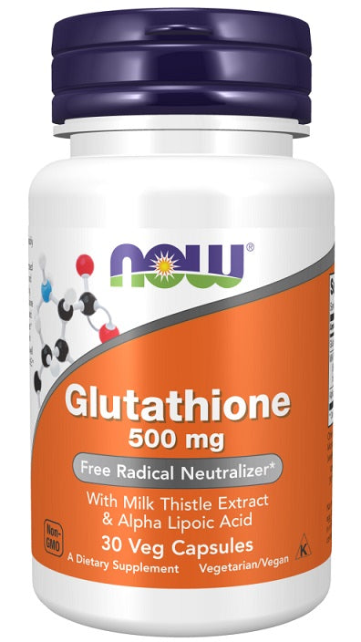 NOW Foods Glutathione with Milk Thistle Extract & Alpha Lipoic Acid
