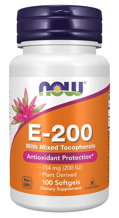 NOW Foods Vitamin E-200 with Mixed Tocopherols