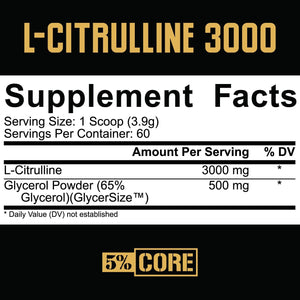 5% Nutrition L-Citrulline 3000 with Glycerol